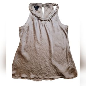 Spense Pewter Sleevless Biased Cut Halter Neck Blouse L